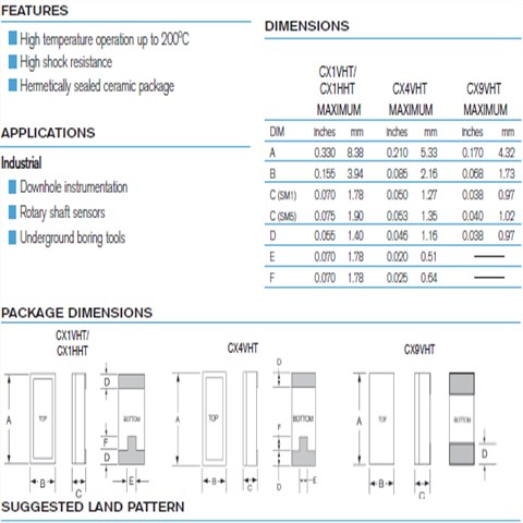 Statek晶振,貼片晶振,CX1VHT晶振