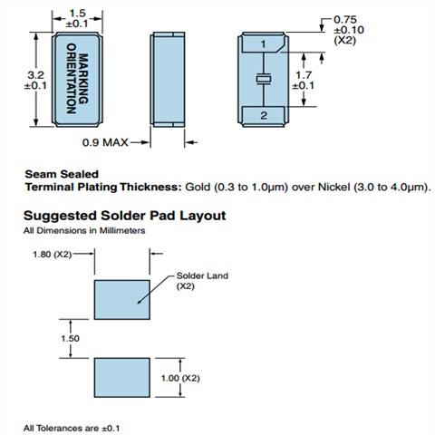 ECLIPTEK晶振,3215時(shí)鐘晶體,E8WSDC12-32.768K晶振