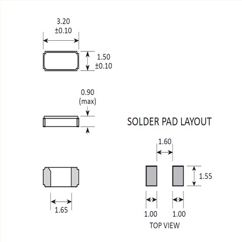 Golledge晶振,貼片晶振,GRX-315晶振,石英無源晶振