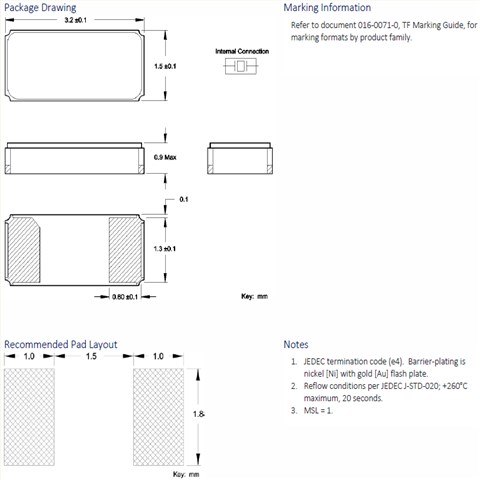 TF322T32K7680R,3215工業(yè)應(yīng)用晶振,CTS西迪斯無源晶振