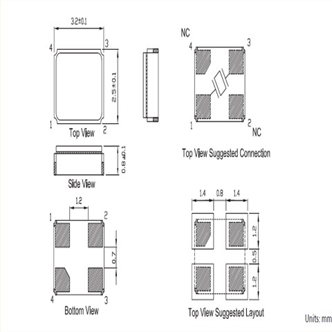 7V-22.5792MAHV-T,3225無源晶振,TXC黑色陶瓷晶振