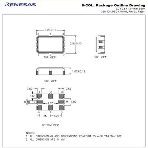 瑞薩有源晶振,3225mm晶振,XPL33616.000000I,6G無線網絡晶振