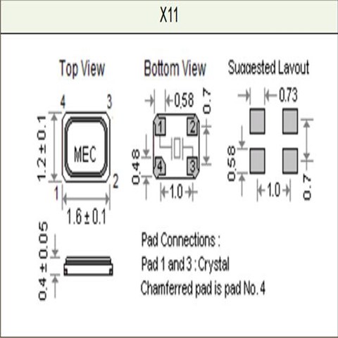 MERCURY晶振,1612mm,X11-26.000-16-30/30Y/20R,6G無線網絡晶振