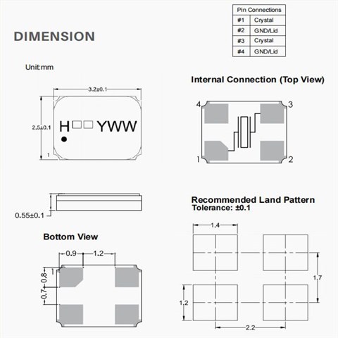 X3S025000DC1H-HW,HSX321S加高晶振,臺(tái)灣進(jìn)口晶振
