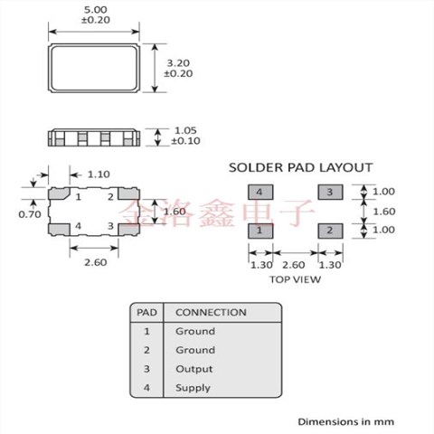 TCXO溫補晶振,GTXO-83T,高利奇振蕩器,GTXO-83T/GS-12.288MHz,5032貼片晶振