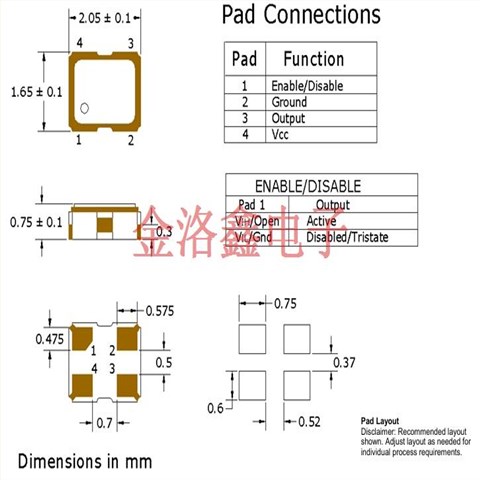 32.768K振蕩器,進口CMOS晶振,SM22K有源晶振,Pletronics晶振,SM2220KC-32.768K晶體