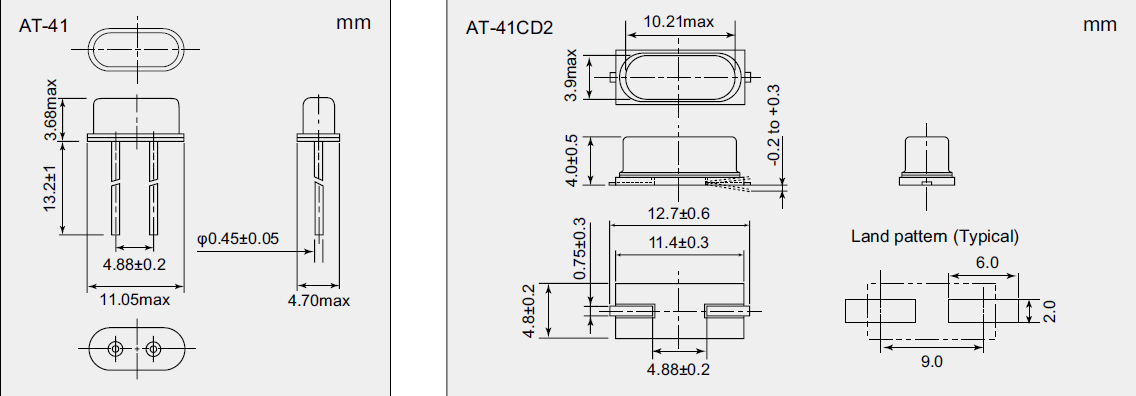 普通石英無源諧振器,假貼片49SMD晶振,AT_41CD2晶振