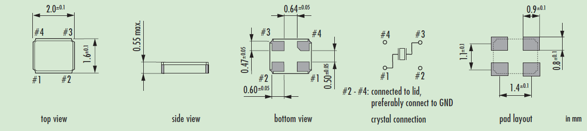 歐洲進(jìn)口無(wú)源諧振器,2016輕薄型SMD晶振,JXS21晶振