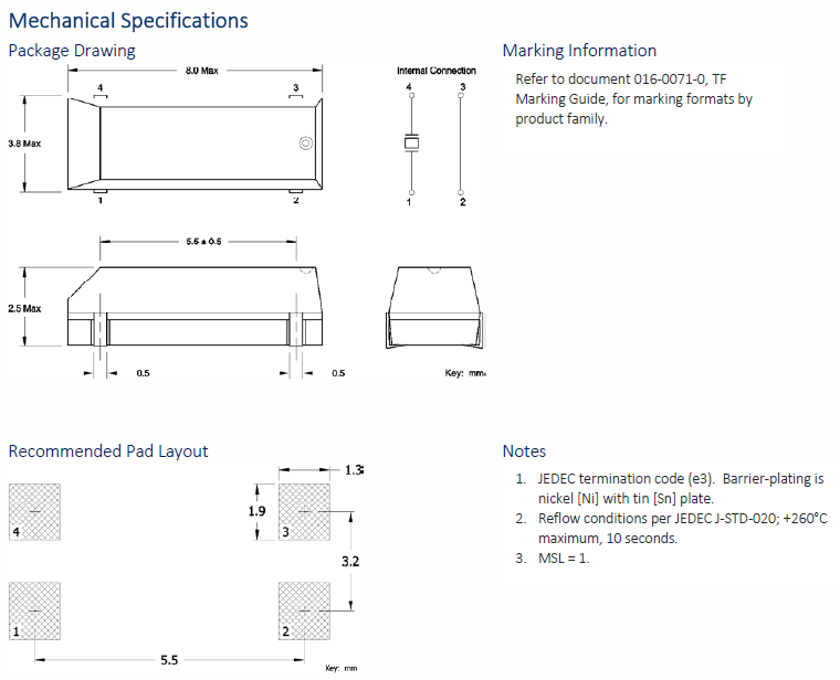 進口陶瓷面石英晶體,大型8038SMD晶振,TFPM晶振