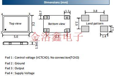 TCT53-4溫補(bǔ)振蕩器,ACT艾西迪晶振,TT532600MBXNEXXHL-PF[26MHz]晶振
