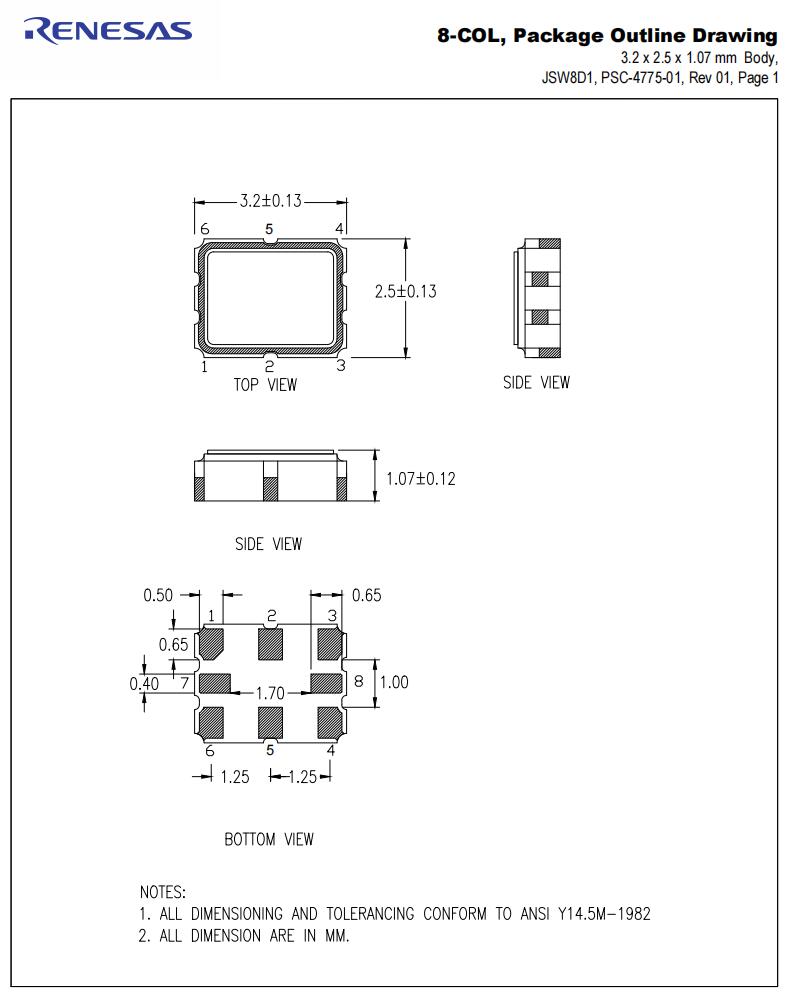 瑞薩有源晶振,3225mm晶振,XPL33616.000000I,6G無線網絡晶振