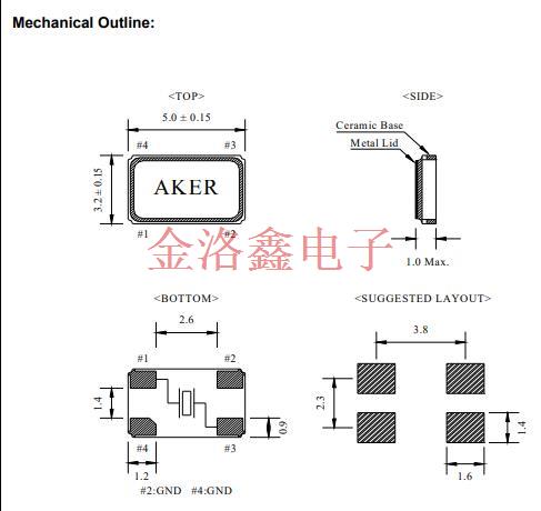 C5S-12.000-18-1020-R,AKER石英晶振,6G無線通信晶振,5032貼片諧振器