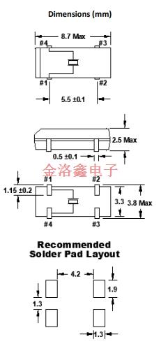 FKFSREIHM0.032768-T3,FOX福克斯晶振,FSRLF諧振器,8038晶振
